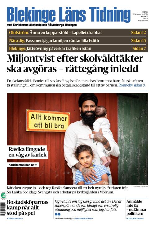 Blekinge Läns Tidning 22.9.2026