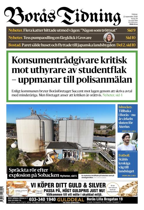 Borås Tidning 22.9.2026