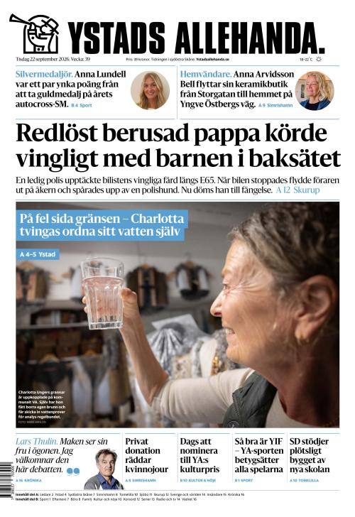 Ystads Allehanda 22.9.2026