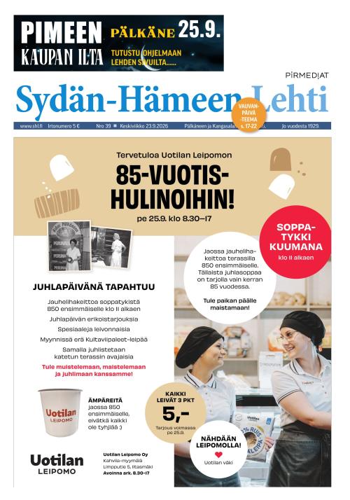 Sydän-Hämeen Lehti 23.9.2026