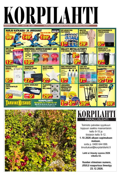 Korpilahti-lehti 23.9.2026