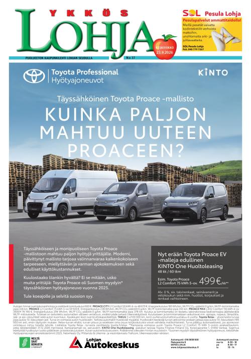 Kaupunkilehti Ykkös-Lohja 39/2026