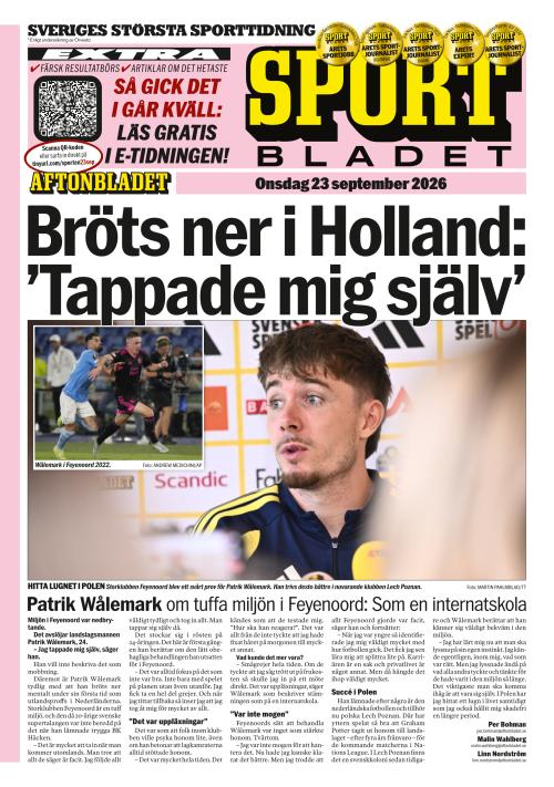 Aftonbladet Sportbladet 23.9.2026