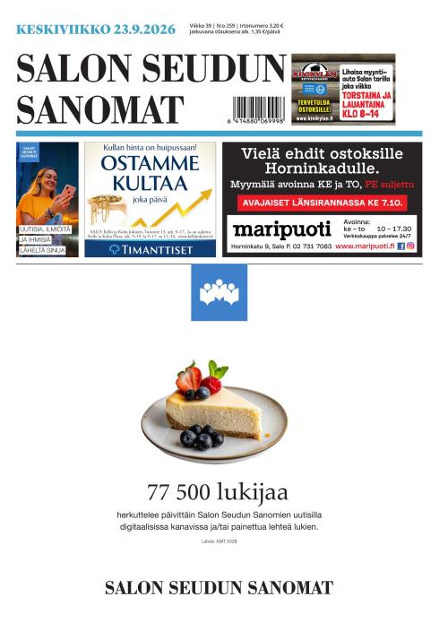 Salon Seudun Sanomat 23.9.2026