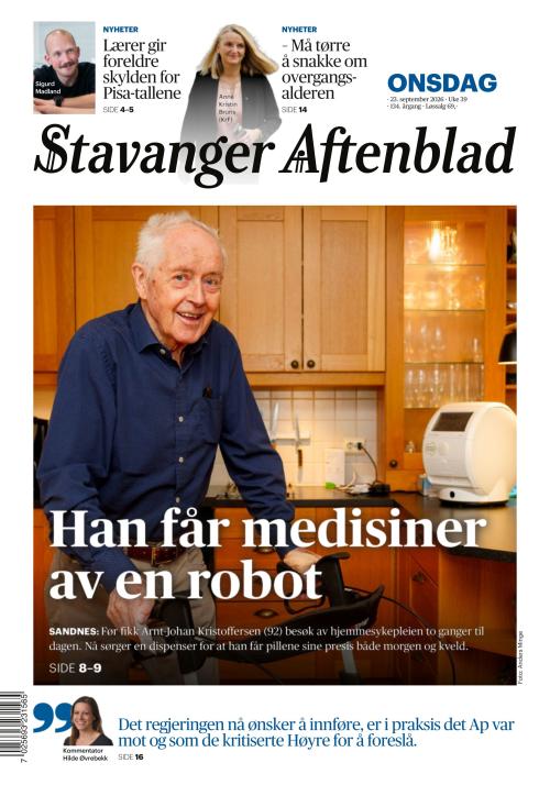Stavanger Aftenblad 23.9.2026