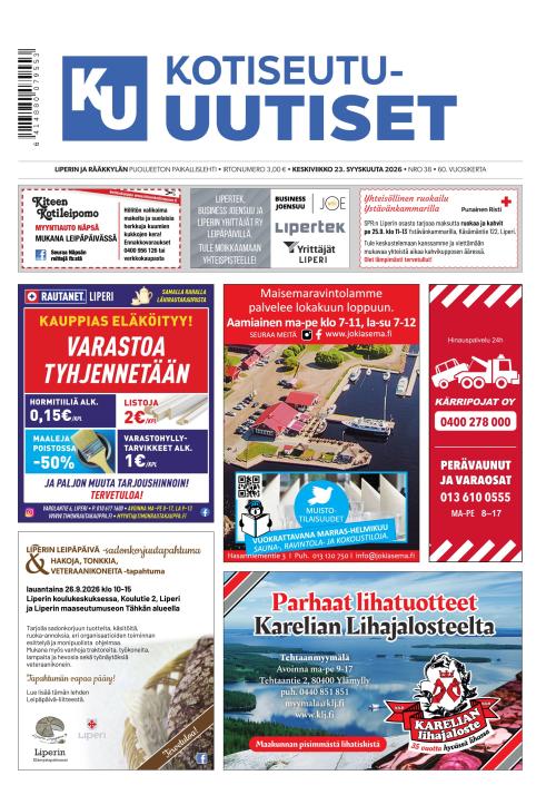 Kotiseutu-uutiset 23.9.2026