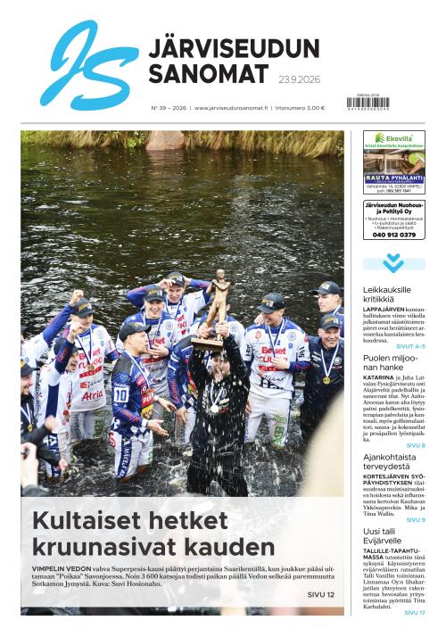 Järviseudun Sanomat 23.9.2026