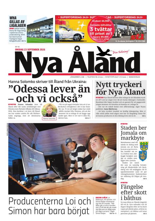 Nya Åland 23.9.2026