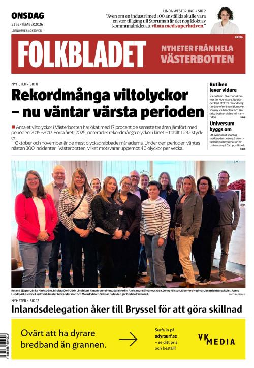 Folkbladet (Västerbotten) 23.9.2026