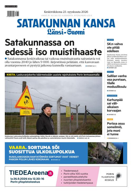 Satakunnan Kansa Länsi-Suomi 23.9.2026