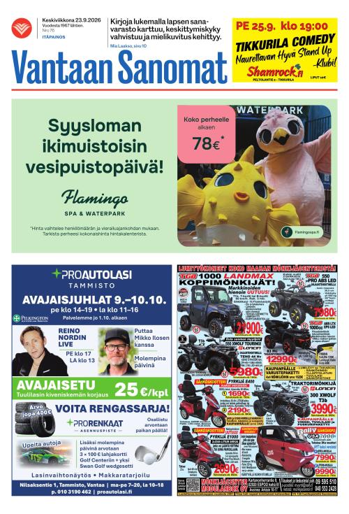 Vantaan Sanomat (Itä) 23.9.2026