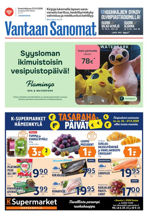 Vantaan Sanomat (Länsi) 23.9.2026