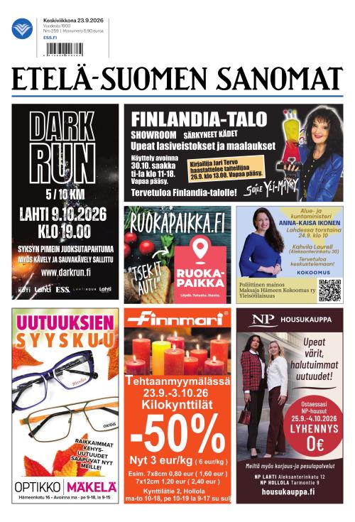 Etelä-Suomen Sanomat 23.9.2026