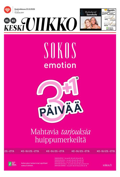 KS Keskiviikko (Kouvolan Sanomat ja Kymen Sanomat -liitteet) 23.9.2026