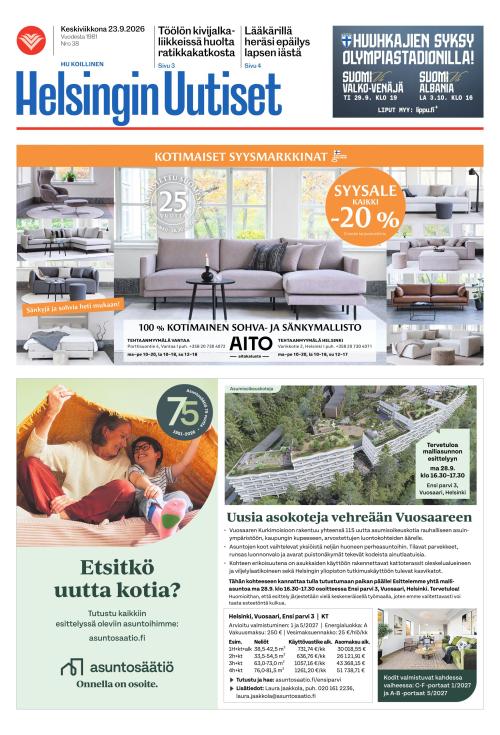 Helsingin Uutiset (Koillinen) 23.9.2026