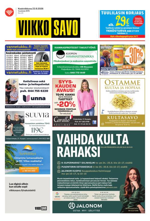 Viikkosavo 23.9.2026