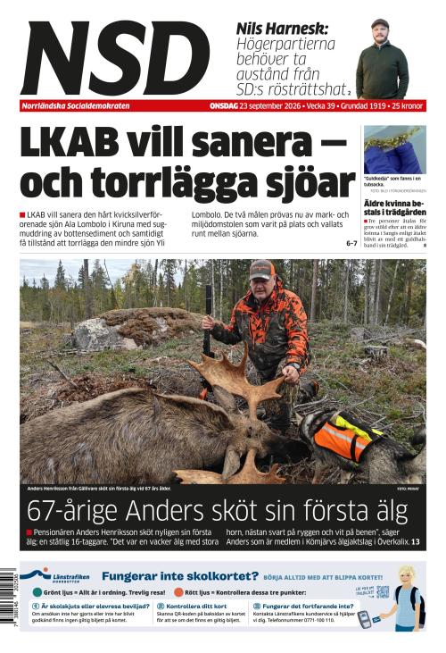Norrländska Socialdemokraten 23.9.2026