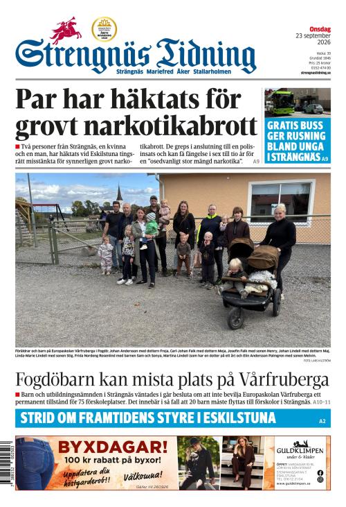 Strengnäs Tidning 23.9.2026