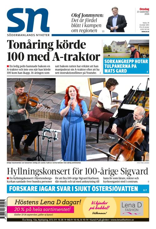 Södermanlands Nyheter 23.9.2026
