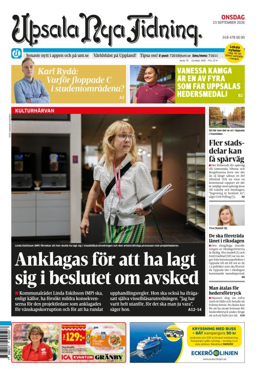 Upsala Nya Tidning 23.9.2026