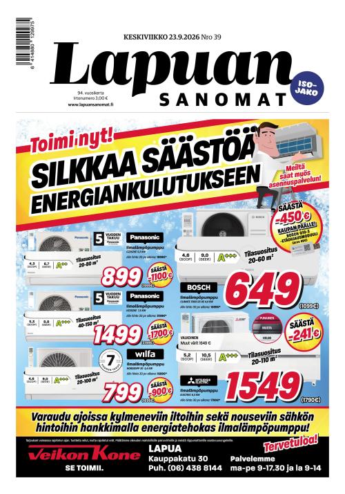 Lapuan Sanomat 23.9.2026
