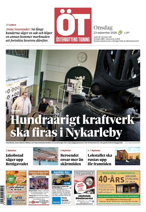 Österbottens Tidning 23.9.2026