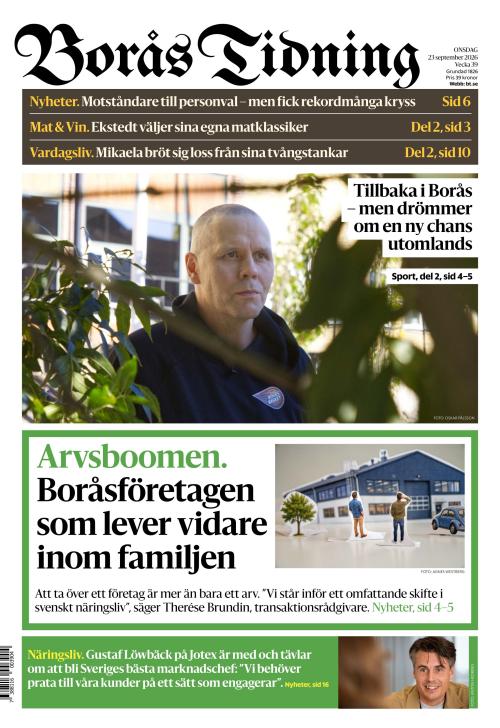 Borås Tidning 23.9.2026