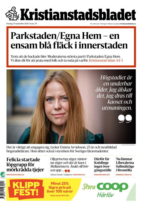 Kristianstadsbladet 23.9.2026