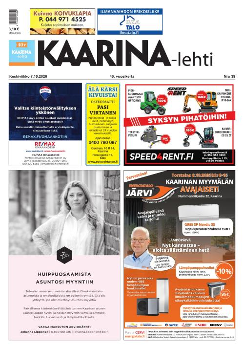 Kaarina-lehti 7.10.2026
