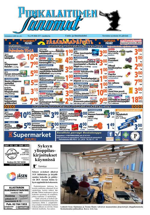 Punkalaitumen Sanomat 24.9.2026