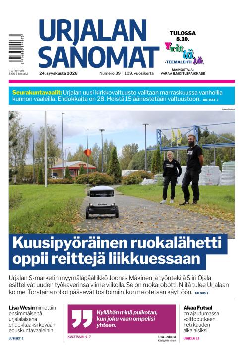 Urjalan Sanomat 24.9.2026