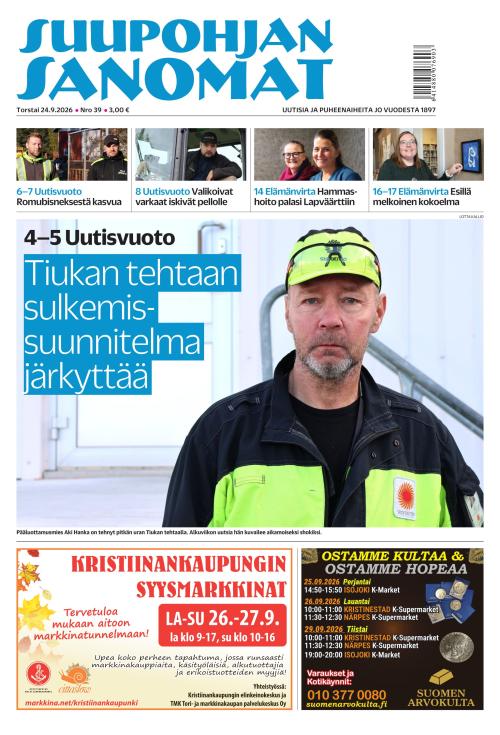 Suupohjan Sanomat 24.9.2026