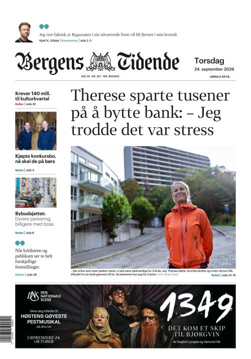 Bergens Tidende 24.9.2026