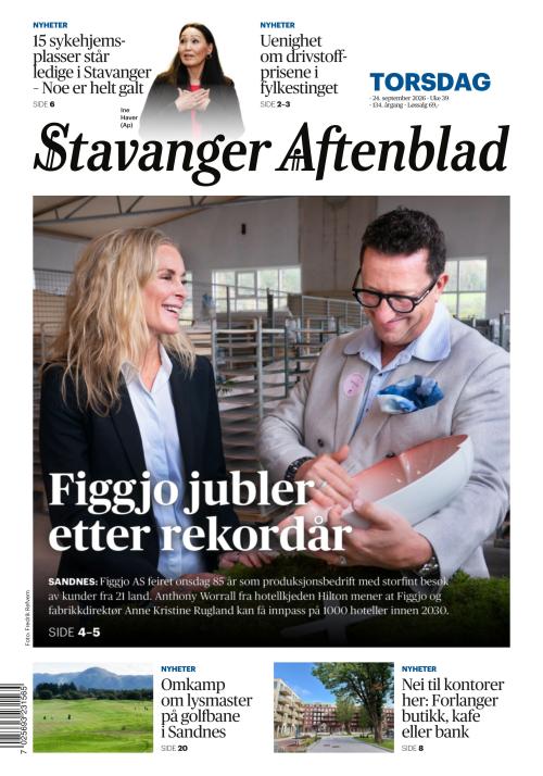 Stavanger Aftenblad 24.9.2026