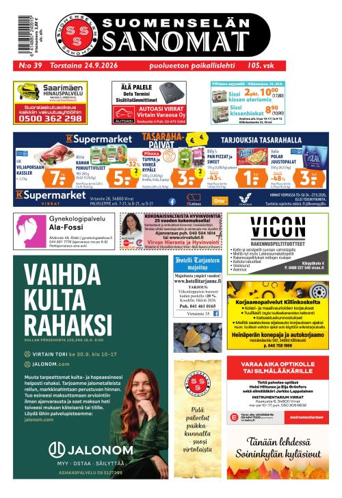 Suomenselän Sanomat 24.9.2026