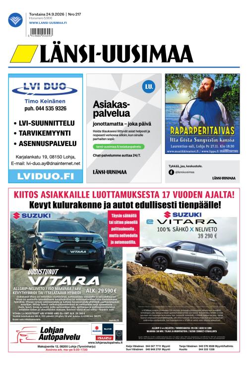 Länsi-Uusimaa 24.9.2026