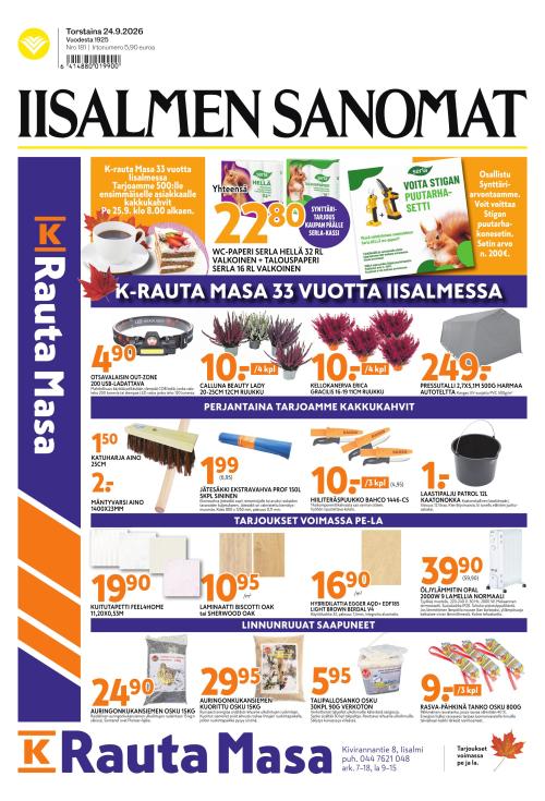 Iisalmen Sanomat 24.9.2026
