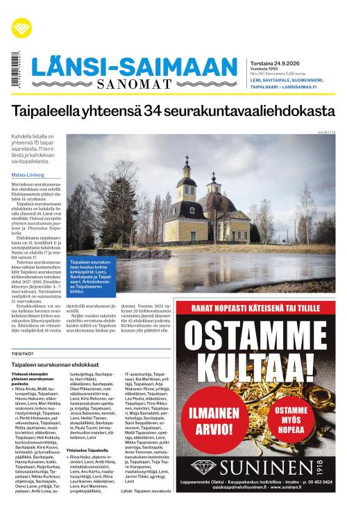 Länsi-Saimaan Sanomat 24.9.2026