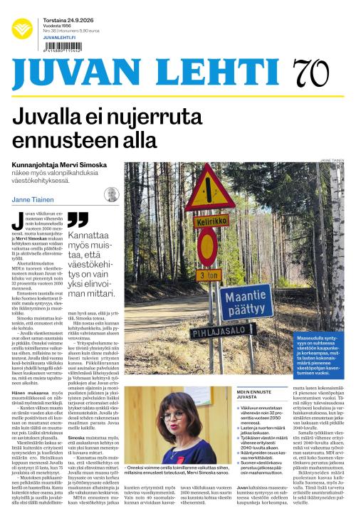 Juvan lehti 24.9.2026