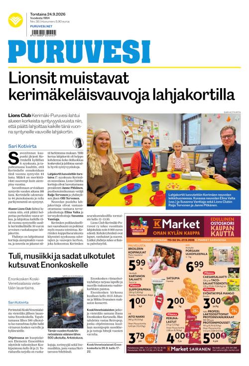 Puruvesi-lehti 24.9.2026