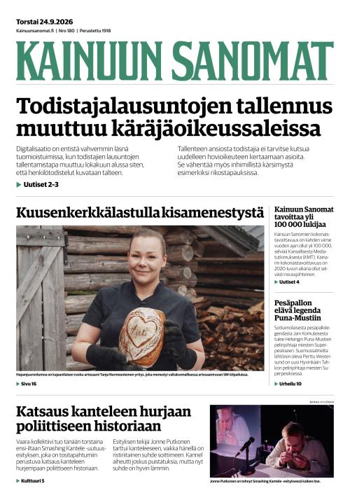 Kainuun Sanomat 24.9.2026