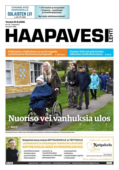 Haapavesi-lehti 24.9.2026