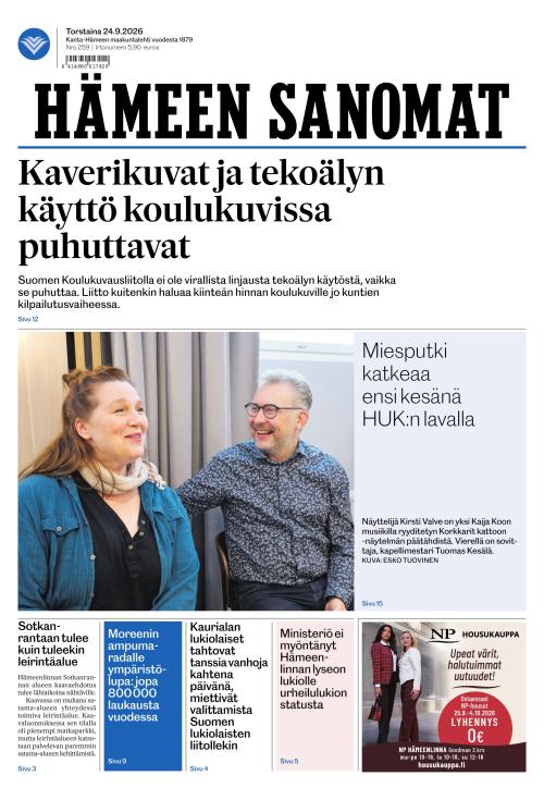 Hämeen Sanomat 24.9.2026