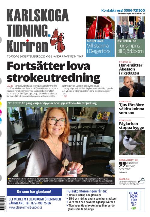 Karlskoga Tidning-Kuriren 24.9.2026