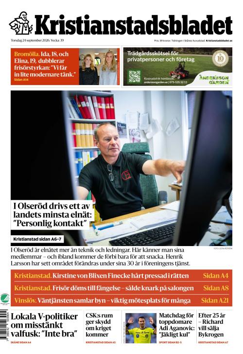 Kristianstadsbladet 24.9.2026