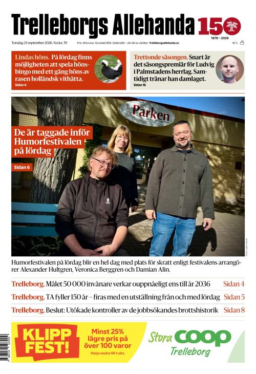 Trelleborgs Allehanda 24.9.2026