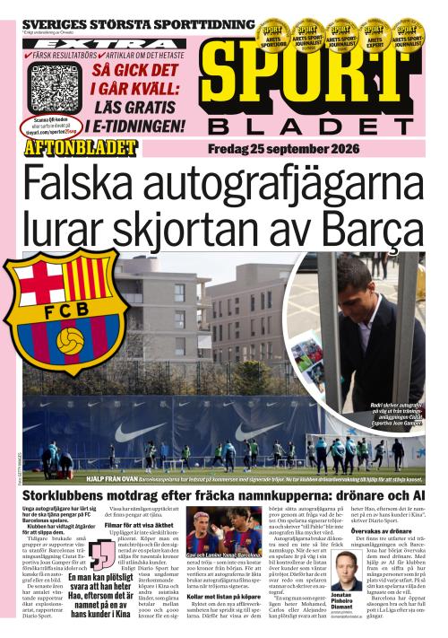 Aftonbladet Sportbladet 25.9.2026