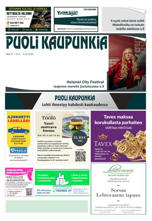 Puoli Kaupunkia Helsinki B 25.9.2026