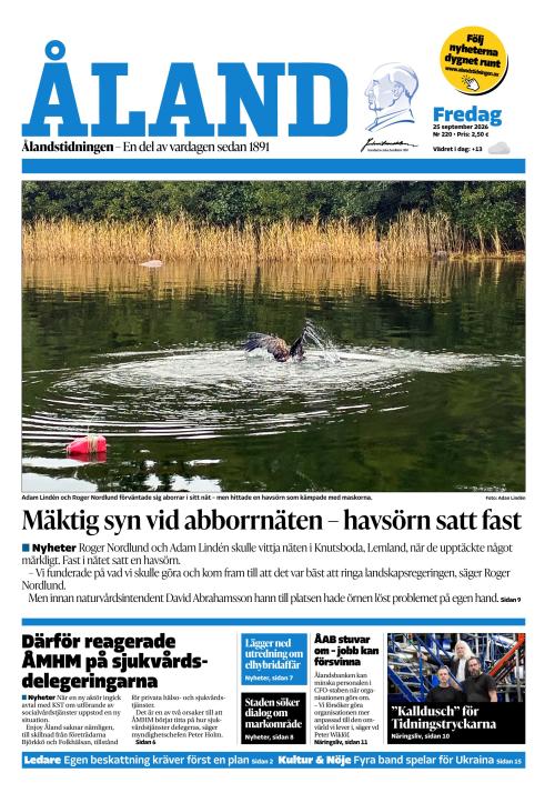 Ålandstidningen 25.9.2026