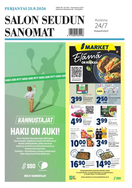 Salon Seudun Sanomat 25.9.2026